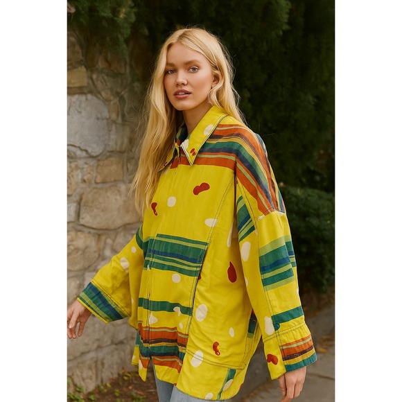 Gene Ewing Bis Jackets & Blazers - Vintage Gene Ewing BIS Color block Patchwork Wearable Flashy Art Jacket S Read